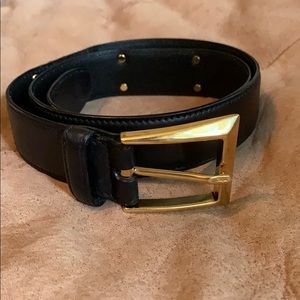Authentic Salvatore Ferragamo Black Leather Belt